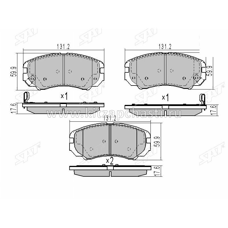 Колодки тормозные передние Xcite X-Cross 7  ST-58101-1FE01 Sat